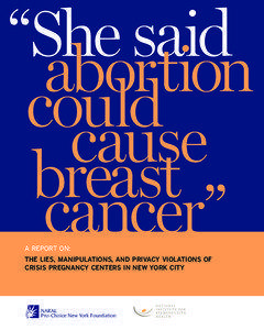 “She said abortion could