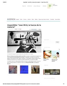 Imperdible: “Joan Miró, ...ia” – Radio Paula 100.5