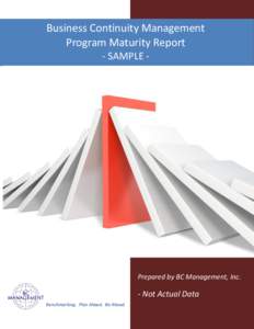 Business Continuity Management Program Maturity Report - SAMPLE - Prepared by BC Management, Inc.