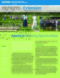 Highlights of Extension tying research to real life Auerfarm: Growing Opportunities Article by Stacey Stearns