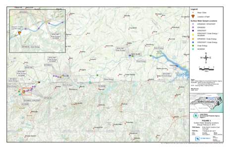 Eden NC Ash Spill Sampling Location map