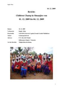 Kugler AlinaBericht: Children Champ in Simanjiro von