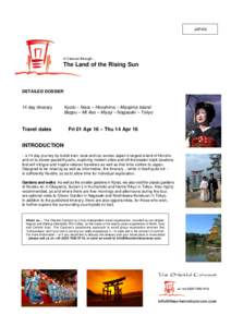 JAPAN  A Caravan through… The Land of the Rising Sun