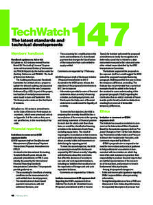 147  TechWatch The latest standards and technical developments
