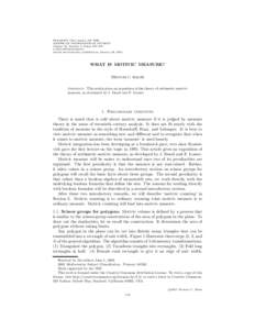 BULLETIN (New Series) OF THE AMERICAN MATHEMATICAL SOCIETY Volume 42, Number 2, Pages 119–135