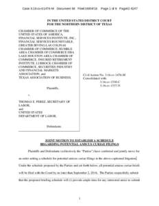 Case 3:16-cvM Document 58 FiledPage 1 of 8 PageID 4247 IN THE UNITED STATES DISTRICT COURT FOR THE NORTHERN DISTRICT OF TEXAS