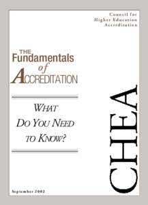 The Fundamentals of Accreditation