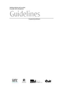 Smoking reduction and cessation for people with schizophrenia Guidelines for general practitioners