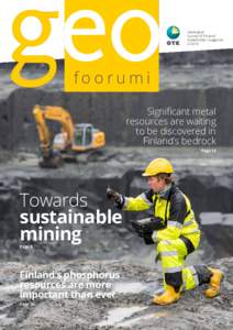 Geological Survey of Finland stakeholder magazinefoorumi