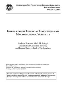 International Financial Remoteness and Macroeconomics Volitility