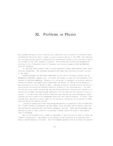 32.  Problen1s In Physics T he problems published in this collection w ere compiled by me for students of the Moscow Physi­ cal-Te c hnic al Institute, w here I taught a course in general physics inT he coll