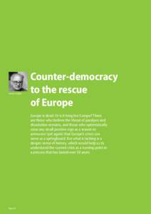 What difference can it make? A comparison of the European parties’ electoral manifestos  Etienne Balibar Counter-democracy to the rescue