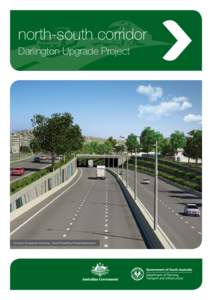 north-south corridor Darlington Upgrade Project Concept of lowered motorway, South Road/Sturt Road intersection  background