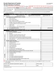 Nevada Department of Taxation Nevada Commerce Tax Return Tax ID No Form TXR