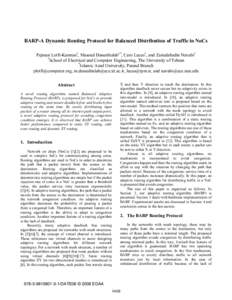 BARP-A Dynamic Routing Protocol for Balanced Distribution of Traffic in NoCs
