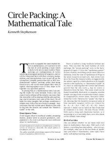 Circle Packing: A Mathematical Tale Kenneth Stephenson