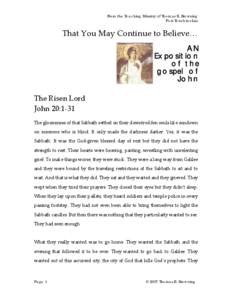 Microsoft Word - John Lesson 24 The Risen Lord[removed]doc
