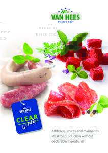 Additives, spices and marinades ideal for production without declarable ingredients INTRODUCTION
