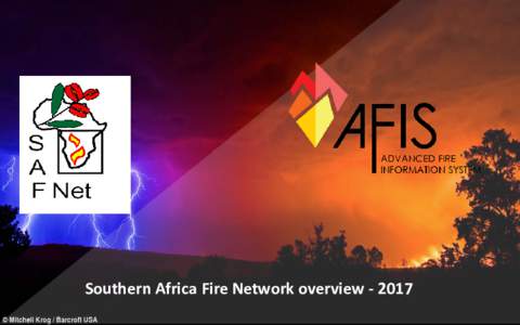 Southern Africa Fire Network overview  Estimation of live fuel moisture content • Implementation of Dr Marta Yebra’s FMC algorithm • Currently running om MODIS