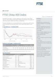 FTSE FACTSHEET  FTSE China A50 Index