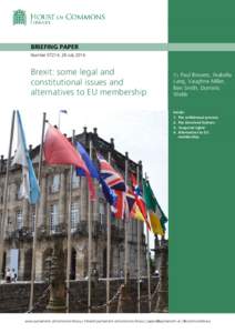 Brexit: some legal and constitutional issues and alternatives to EU membership