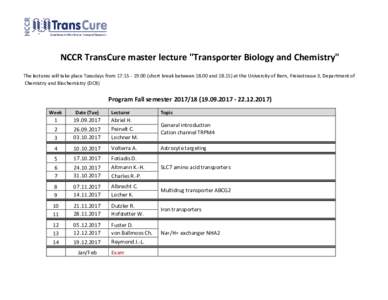 NCCR TransCure master lecture 
