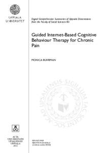 Guided Internet-Based Cognitive Behaviour Therapy for Chronic Pain