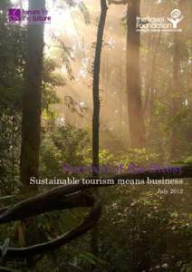 Survival of the fittest  Sustainable tourism means business July 2012