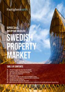 Special Mipim Issue: Swedish Property Market