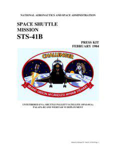 STS-41-B / STS-5 / STS-41-C / STS-4 / Manned Maneuvering Unit / Space Shuttle / Robert L. Gibson / Vance D. Brand / STS-51-A / Spaceflight / Edwards Air Force Base / Human spaceflight