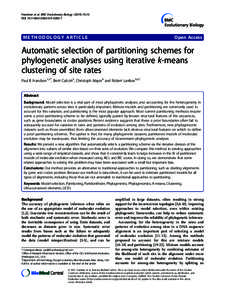 Automatic selection of partitioning schemes for phylogenetic analyses using iterative k-means clustering of site rates