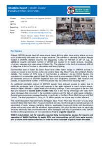 Situation Report | WASH Cluster Palestine | WASH | [removed]Cluster Water, Sanitation and Hygiene (WASH)