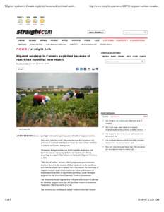 Migrant workers in Canada exploited because of restricted mobi...  TODAY » SUN