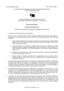 Original language: English  CoP17 DocRev. 1) CONVENTION ON INTERNATIONAL TRADE IN ENDANGERED SPECIES OF WILD FAUNA AND FLORA