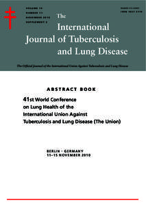 Abstract Book: 41st World Conference on Lung Health of the International Union Against Tuberculosis and Lung Disease