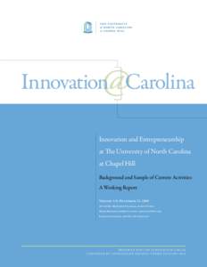 @  Innovation Carolina Innovation and Entrepreneurship at The University of North Carolina at Chapel Hill