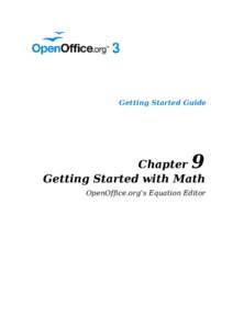 Getting Started Guide  9 Chapter Getting Started with Math