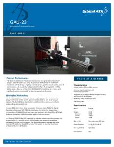 GAU-23 Bushmaster® Automatic Cannon FACT SHEET  Proven Performance