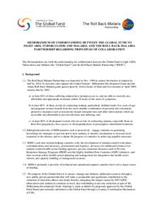 Microsoft Word - MoU between The Global Fund to Fight AIDS and RBM .doc
