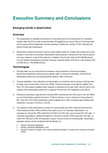 Trends in desalination executive summary October 2008