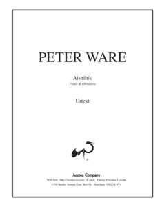 PETER WARE Aishihik Piano & Orchestra Urtext