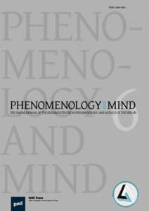 Phenomenology 6 and Mind ISSNand