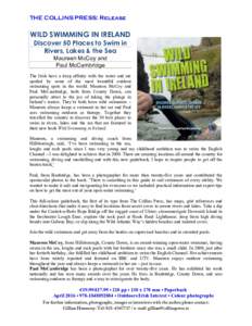 THE COLLINS PRESS: Release  WILD SWIMMING IN IRELAND Discover 50 Places to Swim in Rivers, Lakes & the Sea Maureen McCoy and