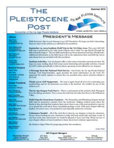 The Pleistocene Post Summer 2014