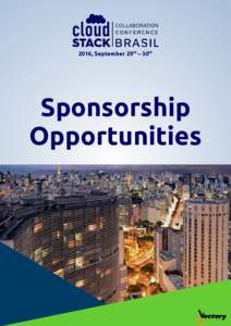 2016, September 29th – 30th  Sponsorship Opportunities  2016, September 29th – 30th