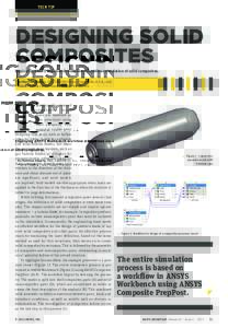 TECH TIP  DESIGNING SOLID COMPOSITES Employing ANSYS Workbench workflow streamlines simulation of solid composites. By Matthias Alberts, CEO, CADFEM US Inc., Greenville, U.S.A., and