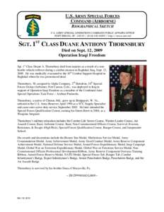 Year of birth missing / Scott L. Thoele / Iván Castro / United States / Military personnel / Combat Infantryman Badge