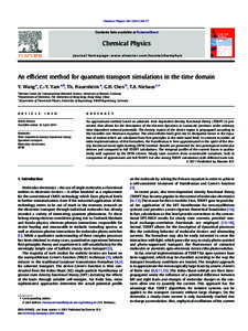 Chemical Physics[removed]–77  Contents lists available at ScienceDirect Chemical Physics journal homepage: www.elsevier.com/locate/chemphys