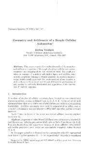 Geometry and Arithmetic of a Simple Cellular Automaton
