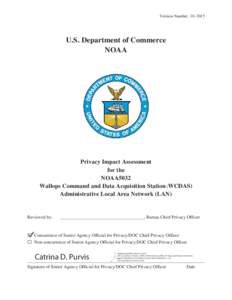 Version Number: U.S. Department of Commerce NOAA  Privacy Impact Assessment